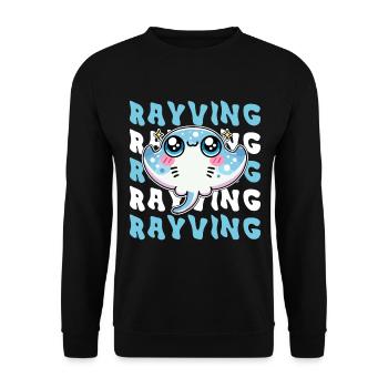 Manta Rays Great Manta Sea Creatures - Unisex Sweatshirt - black - Front - Alina (178cm) & Michal (187cm)