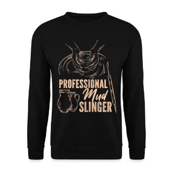 Pottery Ceramics Artist - Unisex Sweatshirt - black - Front - Alina (178cm) & Michal (187cm)