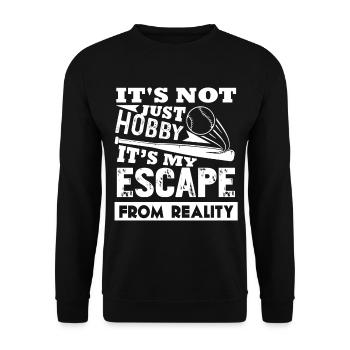 Softball It's My Escape From Reality - Unisex Sweatshirt - black - Front - Alina (178cm) & Michal (187cm)