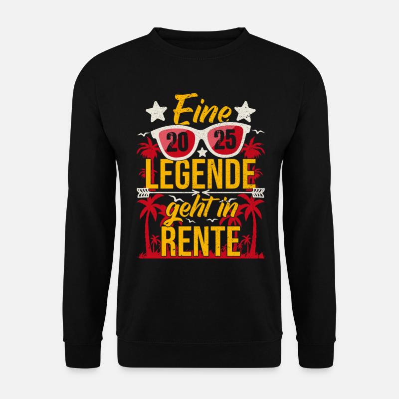 Rente 2025 Eine Legende geht in Rente Abschied - Unisex Pullover - Schwarz
