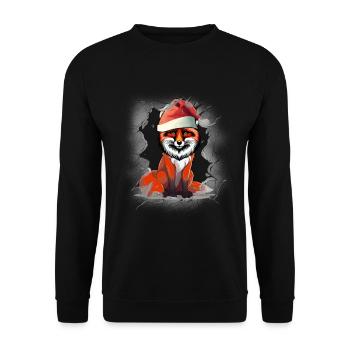 St. Nicholas Christmas Christmas Xmas Fox Child - Unisex Sweatshirt - black - Front - Alina (178cm) & Michal (187cm)