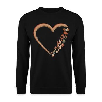 Pottery Ceramics Artist Heart - Unisex Sweatshirt - black - Front - Alina (178cm) & Michal (187cm)