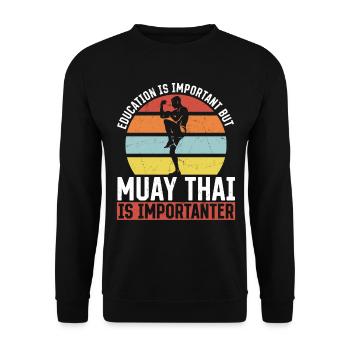 Muay Thai Fighter Kids Muay Thai Fighters - Unisex Pullover - Schwarz - Vorne - Alina (178cm) & Michal (187cm)