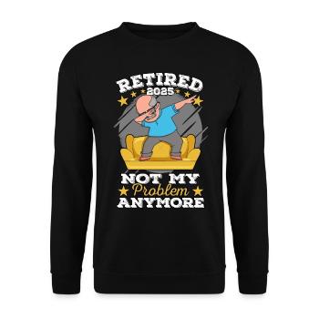 Retired 2025 Retirement Legend Retired - Unisex Sweatshirt - black - Front - Alina (178cm) & Michal (187cm)