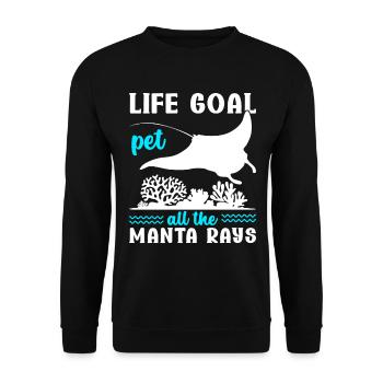 Manta Rays Great Manta Sea Creatures - Unisex Sweatshirt - black - Front - Alina (178cm) & Michal (187cm)