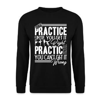 Gymnastic Practice Gymnastic - Unisex Sweatshirt - black - Front - Alina (178cm) & Michal (187cm)
