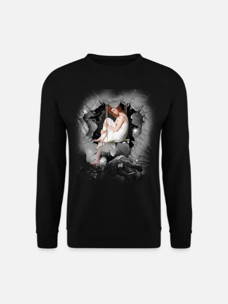 Tytöt Fau Haaveilevat tunteet Tunteet - Unisex svetaripaita - musta