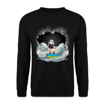 Carlin marin marin ahoy phoque maritime - Sweat-shirt Unisexe - noir - Devant - Alina (178cm) & Michal (187cm)