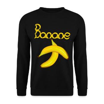 Banana Banana Fruit - Unisex Sweatshirt - black - Front - Alina (178cm) & Michal (187cm)