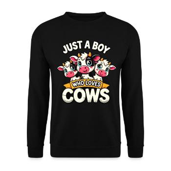 Cow Farmer Farm Farmer Farmer - Unisex Sweatshirt - black - Front - Alina (178cm) & Michal (187cm)