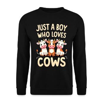 Cow Farmer Farm Farmer Farmer - Unisex Sweatshirt - black - Front - Alina (178cm) & Michal (187cm)