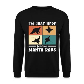 Manta Rays Great Manta Sea Creatures - Unisex Sweatshirt - black - Front - Alina (178cm) & Michal (187cm)