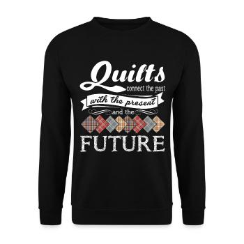 Quilting Quilts Connect The Part - Unisex Sweatshirt - black - Front - Alina (178cm) & Michal (187cm)