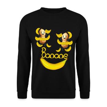 Peanuts Peanut Banana Bananas - Unisex Sweatshirt - black - Front - Alina (178cm) & Michal (187cm)