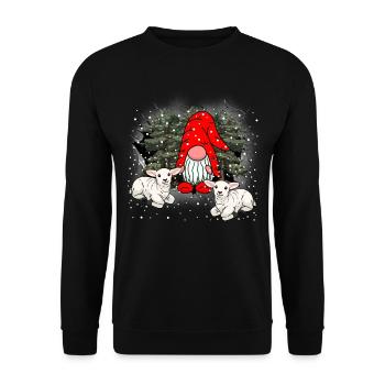 St. Nicholas Christmas Christmas Xmas Dwarf - Unisex Sweatshirt - black - Front - Alina (178cm) & Michal (187cm)