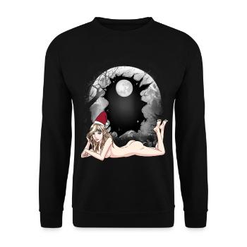 Sexy Santa Claus Santa Troll Xmas Santa - Unisex Sweatshirt - black - Front - Alina (178cm) & Michal (187cm)