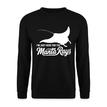 Manta Rays Great Manta Sea Creatures - Unisex Sweatshirt - black - Front - Alina (178cm) & Michal (187cm)
