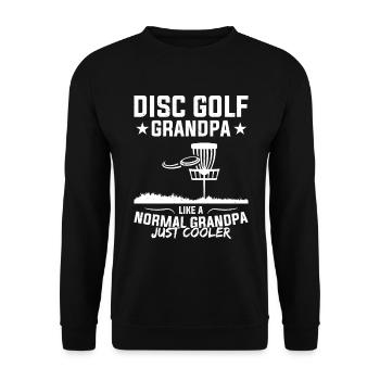 Disc Golf Grand-père Comme Un Papy Normal - Disc Gol - Sweat-shirt Unisexe - noir - Devant - Alina (178cm) & Michal (187cm)