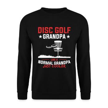 Disc Golf Grand-père Comme Un Papy Normal - Disc Gol - Sweat-shirt Unisexe - noir - Devant - Alina (178cm) & Michal (187cm)