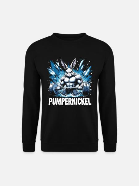 Pumpernickel Fitness Fitnesstrainer Bodybuilder - Unisex Pullover - Schwarz