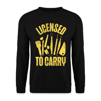 Pottery Ceramics Artist Licensed - Unisex Sweatshirt - black - Front - Alina (178cm) & Michal (187cm)