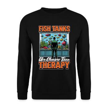 Aquarium Enthusiast Fish Tanks Are Aquascaping - Unisex Sweatshirt - black - Front - Alina (178cm) & Michal (187cm)