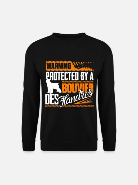 Protected By Bouvier Des Flandres - Unisex Sweatshirt - black