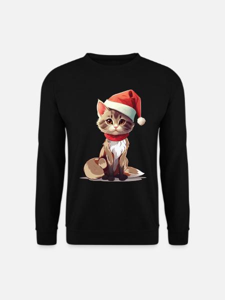 Cat Christmas Pets Pet Christmas - Unisex Sweatshirt - black