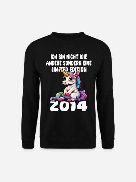 Limited Edition 2014 Geburtstag 2014 Geboren - Unisex Pullover - Schwarz
