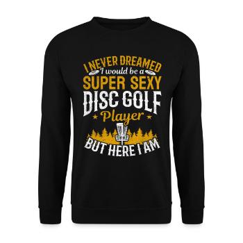Disc Golfing - Super Sexy Disc Golf Player - Unisex Sweatshirt - black - Front - Alina (178cm) & Michal (187cm)