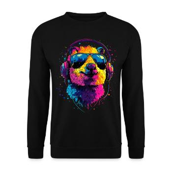 Quokka Sunglasses Rainbow Australia Quokkas - Unisex Sweatshirt - black - Front - Alina (178cm) & Michal (187cm)