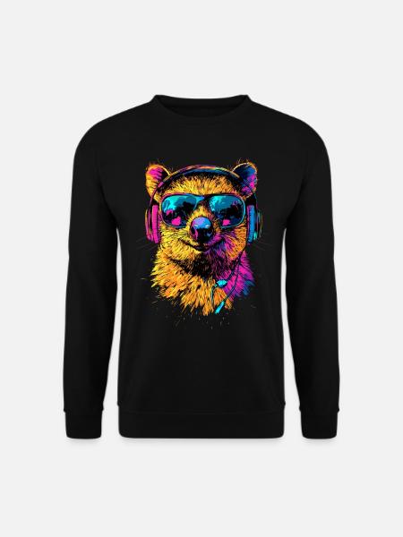 Quokka Sonnenbrille Regenbogen Australien Quokkas - Unisex Pullover - Schwarz