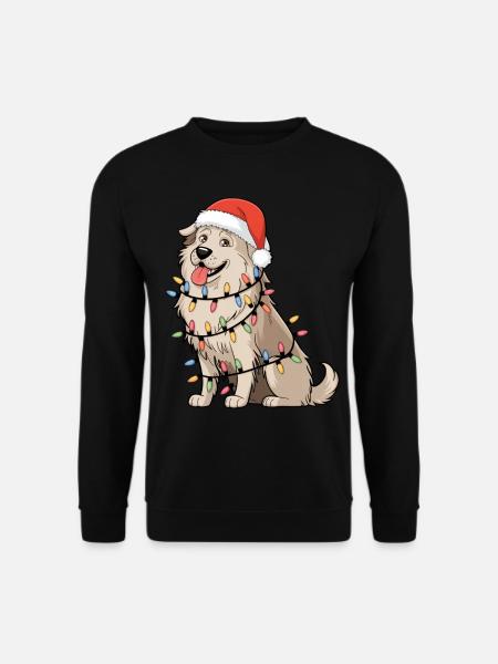 Fantastisk Pyrenæerne Julelys Julehunde Gaver - Unisex sweater - sort