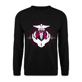 Future Physician Assistant - Unisex Sweatshirt - black - Front - Alina (178cm) & Michal (187cm)