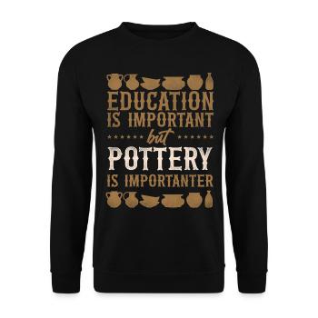 Pottery Ceramics Artist Education - Unisex Pullover - Schwarz - Vorne - Alina (178cm) & Michal (187cm)