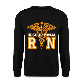 Awesome Registered Nurse - Unisex Sweatshirt - black - Front - Alina (178cm) & Michal (187cm)