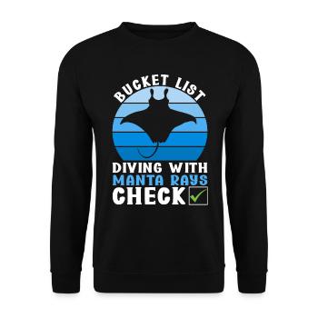 Manta Rays Great Manta Sea Creatures - Unisex Sweatshirt - black - Front - Alina (178cm) & Michal (187cm)