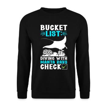Manta Rays Great Manta Sea Creatures - Unisex Sweatshirt - black - Front - Alina (178cm) & Michal (187cm)