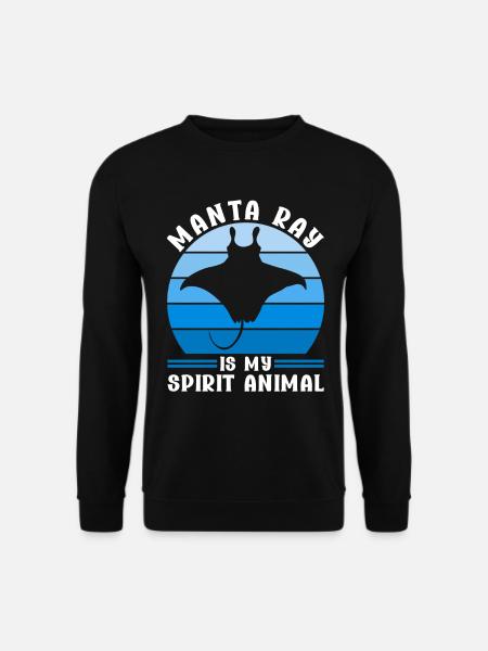 Mantarochen Großer Manta Meeresbewohner - Unisex Pullover - Schwarz