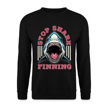 Passionné de requins Stop Shark Finning Biologie marine - Sweat-shirt Unisexe - noir - Devant - Alina (178cm) & Michal (187cm)