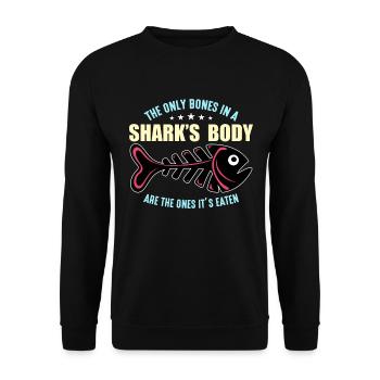 Shark Hunting The Only Bones In A Paleontologist - Unisex Pullover - Schwarz - Vorne - Alina (178cm) & Michal (187cm)