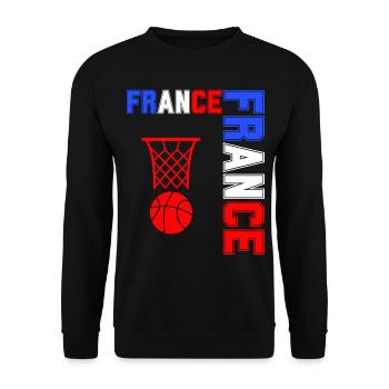 drapeau france cadeau, cadeau france drapeau - Sweat-shirt Unisexe - noir - Devant - Alina (178cm) & Michal (187cm)