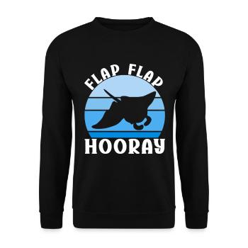 Manta Rays Great Manta Sea Creatures - Unisex Sweatshirt - black - Front - Alina (178cm) & Michal (187cm)