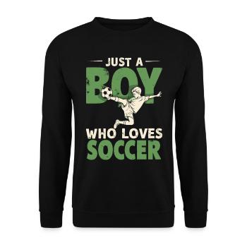 Soccer Soccer Player, Soccer Player Boy - Unisex Sweatshirt - black - Front - Alina (178cm) & Michal (187cm)