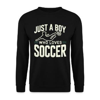 Soccer Soccer Player, Soccer Player Boy - Unisex Sweatshirt - black - Front - Alina (178cm) & Michal (187cm)