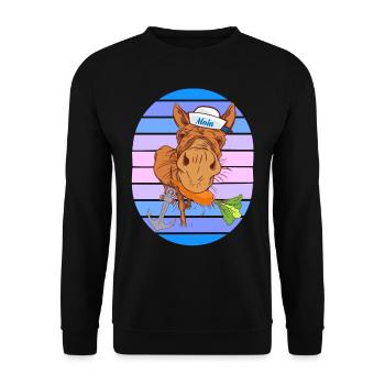 maritim Seefahrt Seemann Matrose Moin Ahoi - Unisex Pullover - Schwarz - Vorne - Alina (178cm) & Michal (187cm)