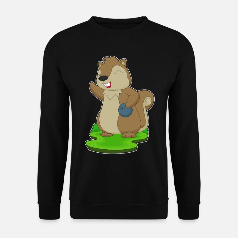 Eichhörnchen Bowling Bowlingkugel - Unisex Pullover - Schwarz