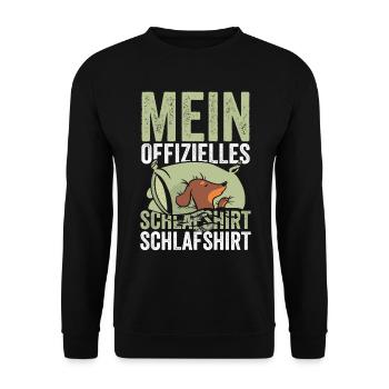 Offizielles Schlafshirt Dachshund - Unisex Pullover - Schwarz - Vorne - Alina (178cm) & Michal (187cm)
