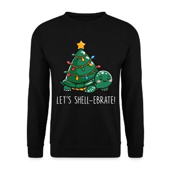 Écarquillage Mignonne Tortue de Noël - Sweat-shirt Unisexe - noir - Devant - Alina (178cm) & Michal (187cm)