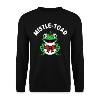 gui-crapaud drôle Noël grenouille Noël - Sweat-shirt Unisexe - noir - Devant - Alina (178cm) & Michal (187cm)